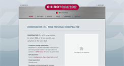 Desktop Screenshot of chirotractor.com